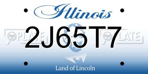 2J65T7 Illinois License Plate