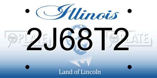 2J68T2 Illinois License Plate