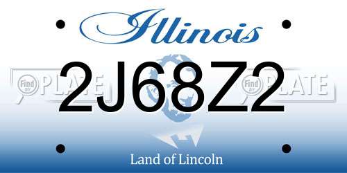 2J68Z2 Illinois License Plate