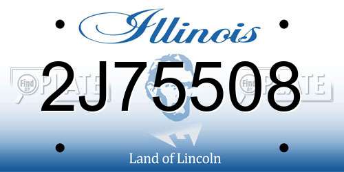 2J75508 Illinois License Plate