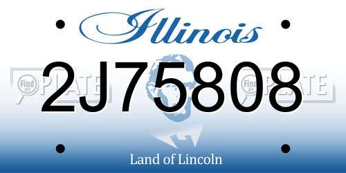 2J75808 Illinois License Plate