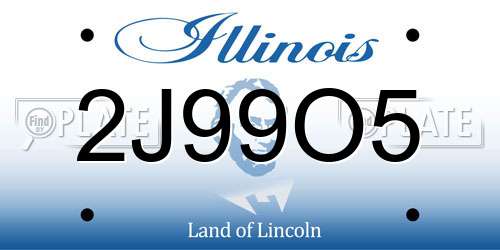 2J99O5 Illinois License Plate