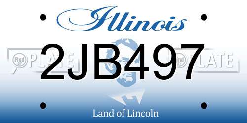 2JB497 Illinois License Plate