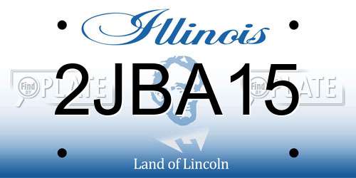 2JBA15 Illinois License Plate
