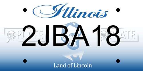 2JBA18 Illinois License Plate