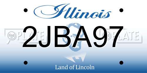 2JBA97 Illinois License Plate