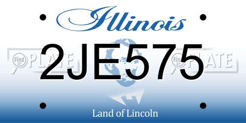 2JE575 Illinois License Plate
