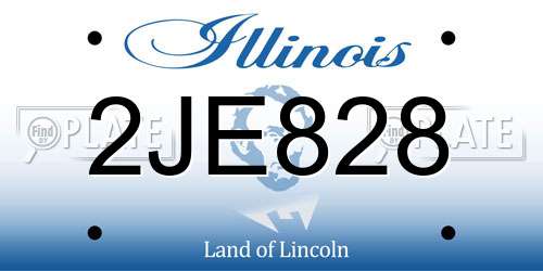 2JE828 Illinois License Plate