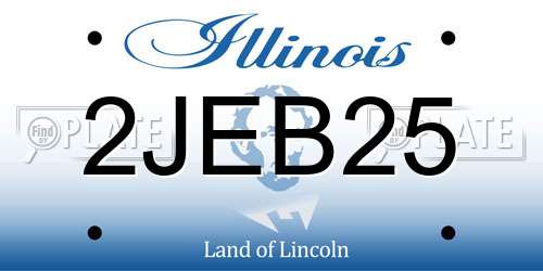 2JEB25 Illinois License Plate