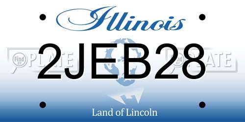 2JEB28 Illinois License Plate