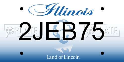 2JEB75 Illinois License Plate