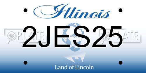 2JES25 Illinois License Plate