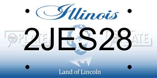 2JES28 Illinois License Plate