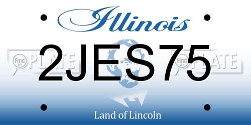2JES75 Illinois License Plate