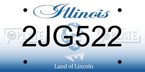 2JG522 Illinois License Plate