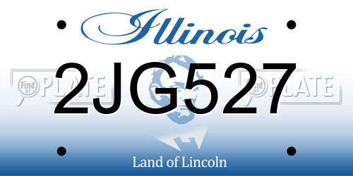 2JG527 Illinois License Plate
