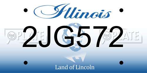 2JG572 Illinois License Plate