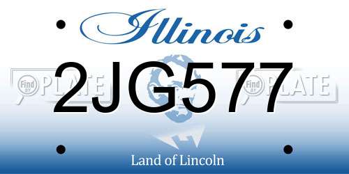 2JG577 Illinois License Plate