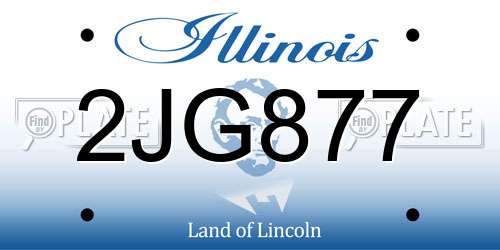 2JG877 Illinois License Plate
