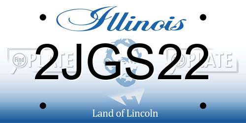 2JGS22 Illinois License Plate