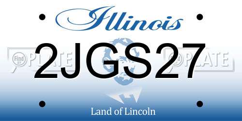 2JGS27 Illinois License Plate