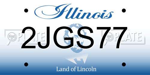 2JGS77 Illinois License Plate