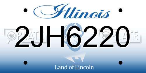 2JH6220 Illinois License Plate