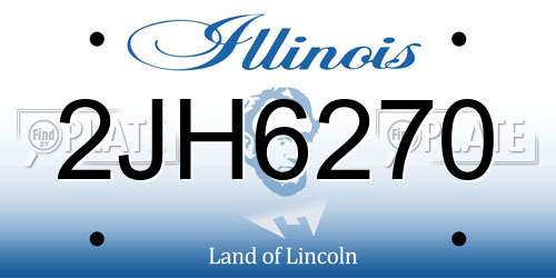2JH6270 Illinois License Plate