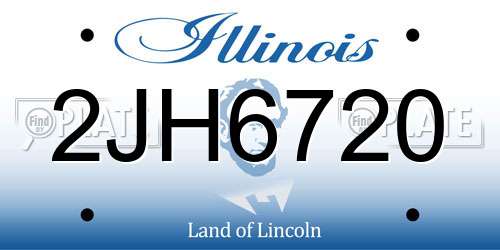 2JH6720 Illinois License Plate