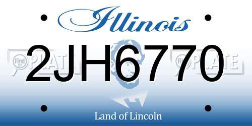 2JH6770 Illinois License Plate