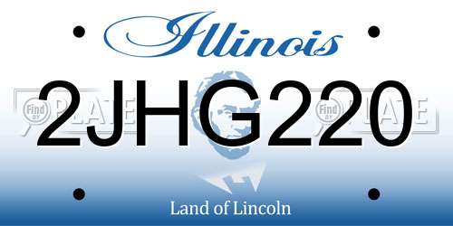 2JHG220 Illinois License Plate