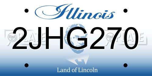 2JHG270 Illinois License Plate