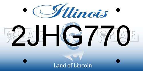 2JHG770 Illinois License Plate