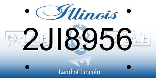 2JI8956 Illinois License Plate