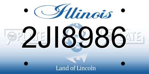 2JI8986 Illinois License Plate