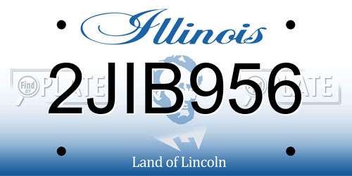 2JIB956 Illinois License Plate