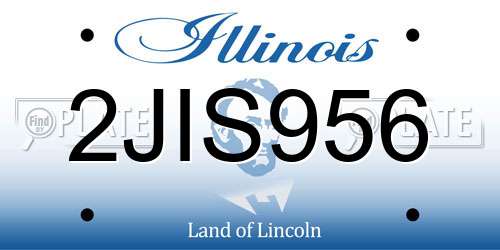 2JIS956 Illinois License Plate