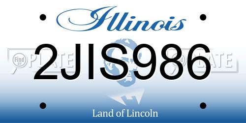 2JIS986 Illinois License Plate