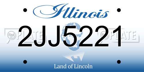 2JJ5221 Illinois License Plate