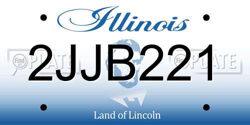 2JJB221 Illinois License Plate