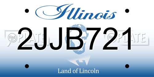 2JJB721 Illinois License Plate