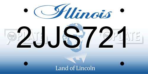 2JJS721 Illinois License Plate