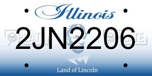 2JN2206 Illinois License Plate