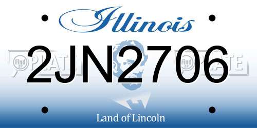 2JN2706 Illinois License Plate