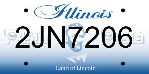 2JN7206 Illinois License Plate