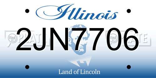 2JN7706 Illinois License Plate