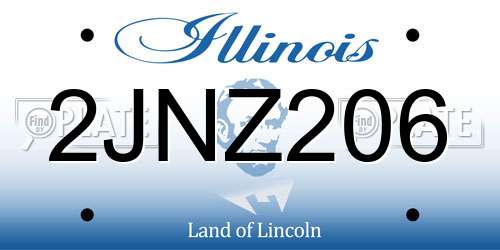 2JNZ206 Illinois License Plate