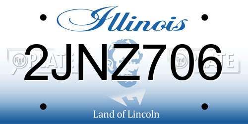 2JNZ706 Illinois License Plate