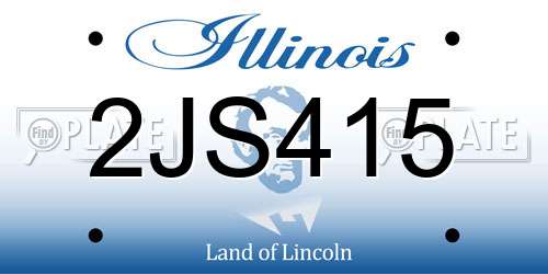 2JS415 Illinois License Plate