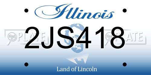 2JS418 Illinois License Plate